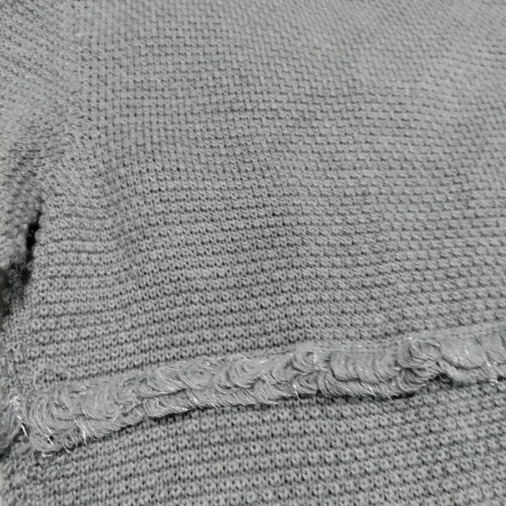 INC International Concepts Gray Silver Speckles Fringe Trim Knit Cardigan XL - Picture 8 of 12